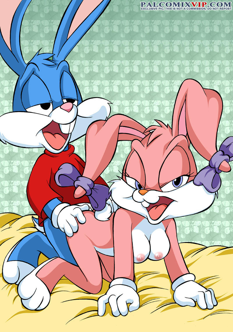 anthro babs_bunny buster_bunny doggy_style female fur furry lagomorph male rabbit sex straight tiny_toon_adventures tiny_toons uncensored warner_brothers