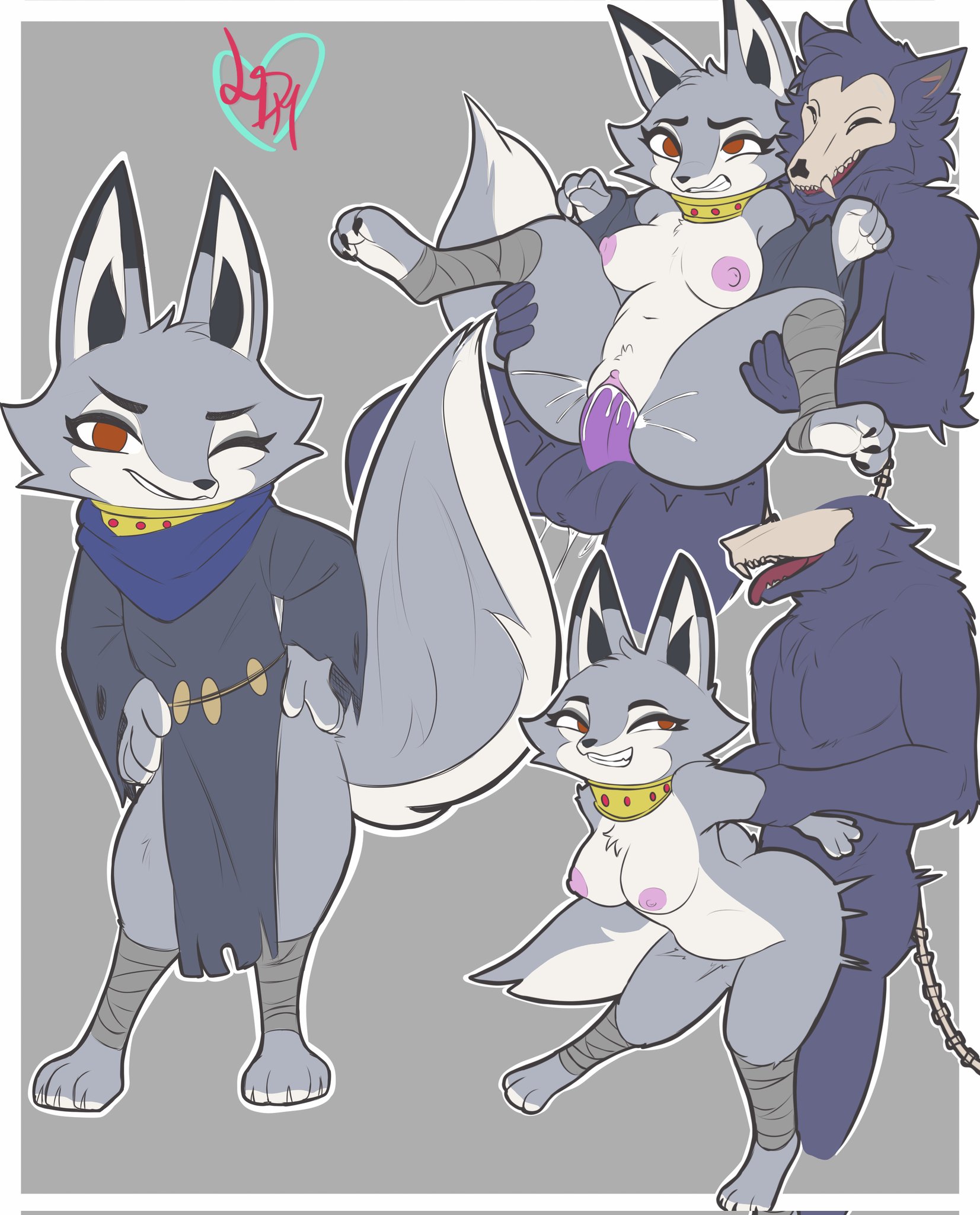 1boy, 1girls, anthro, ass, big ass, big breasts, big butt, big thighs, big titties, blush, breasts, camel toe, cameltoe, canid, canine, corsac fox, curvaceous, curvaceous female, curvaceous figure, curvy, curvy figure, curvy hips, dreamworks, female, fluffy, fluffy tail, fox, fox ears, fox girl, furry, furry female, furry only, grey fur, kung fu panda, love dead man, male, mammal, nipples, no bra, no panties, penetration, penis, pussy, side boob, solo, tail, zhen (kung fu panda)