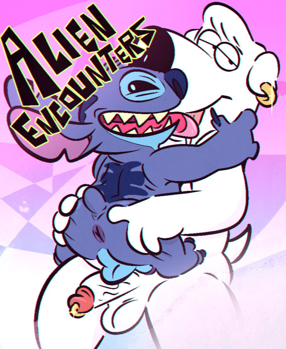 2022 4_fingers accessory alien anthro anus back_markings balls biped blue_balls blue_body blue_claws blue_fur blue_nose canid canine canis chromatic_aberration claws cock_ring crossover disney domestic_dog duo ear_piercing ear_ring english_text experiment_(lilo_and_stitch) family_guy fingers french_kissing fur genitals glans head_markings humanoid_genitalia humanoid_penis jasper_(family_guy) jewelry kissing lilo_and_stitch looking_aside looking_at_viewer male male/male mammal markings occipital_markings open_mouth open_smile penis penis_accessory penis_jewelry piercing pink_glans ring_piercing size_difference small_tail smile stitch_(lilo_and_stitch) text the-alfie-incorporated toe_claws tongue tongue_out vein veiny_penis white_balls white_body white_fur