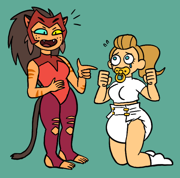 2020s 2022 2girls abdl adora blonde_female blonde_hair blue_background blue_eyes bodysuit brown_hair brown_tail cat_ears cat_tail catgirl catra clean_diaper clothing diaper domination fangs female female_focus female_only femdom femsub fist fists_clenched freckles gag gagged heterochromia humiliation infantilism kneeling laugh laughing long_hair looking_at_another pacifier pacifier_gag pointing ponytail princess_molly red_bodysuit she-ra_and_the_princesses_of_power shirt simple_background socks stirrup_socks submissive tail teal_background tears white_diaper white_shirt white_socks yellow_eyes yellow_pacifier