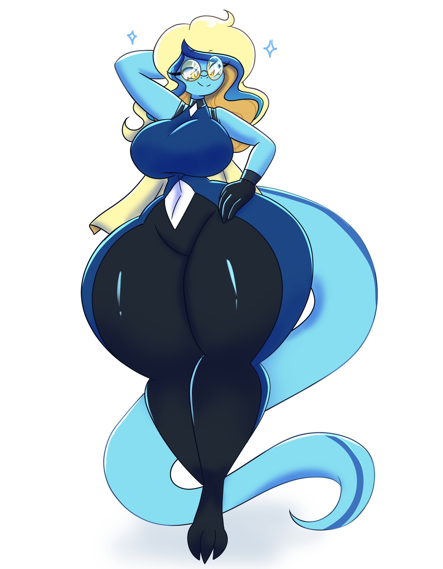 amelia (oddly bally), armpits, big breasts, breasts, female, inteleon, oddly bally, pokémon (species), pokemon, pokemon (species), scalie, tagme, thick thighs, wide hips