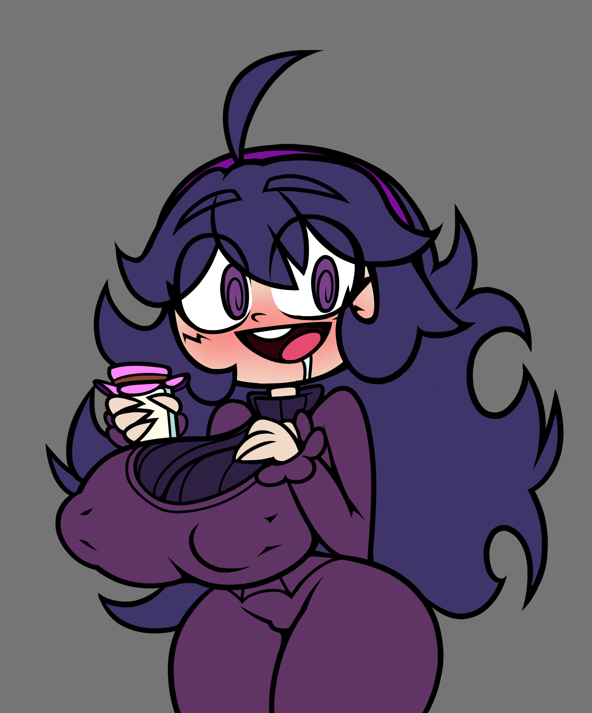 big breasts, breasts, female, hex maniac, metuloser404, pokemon, purple hair, tagme