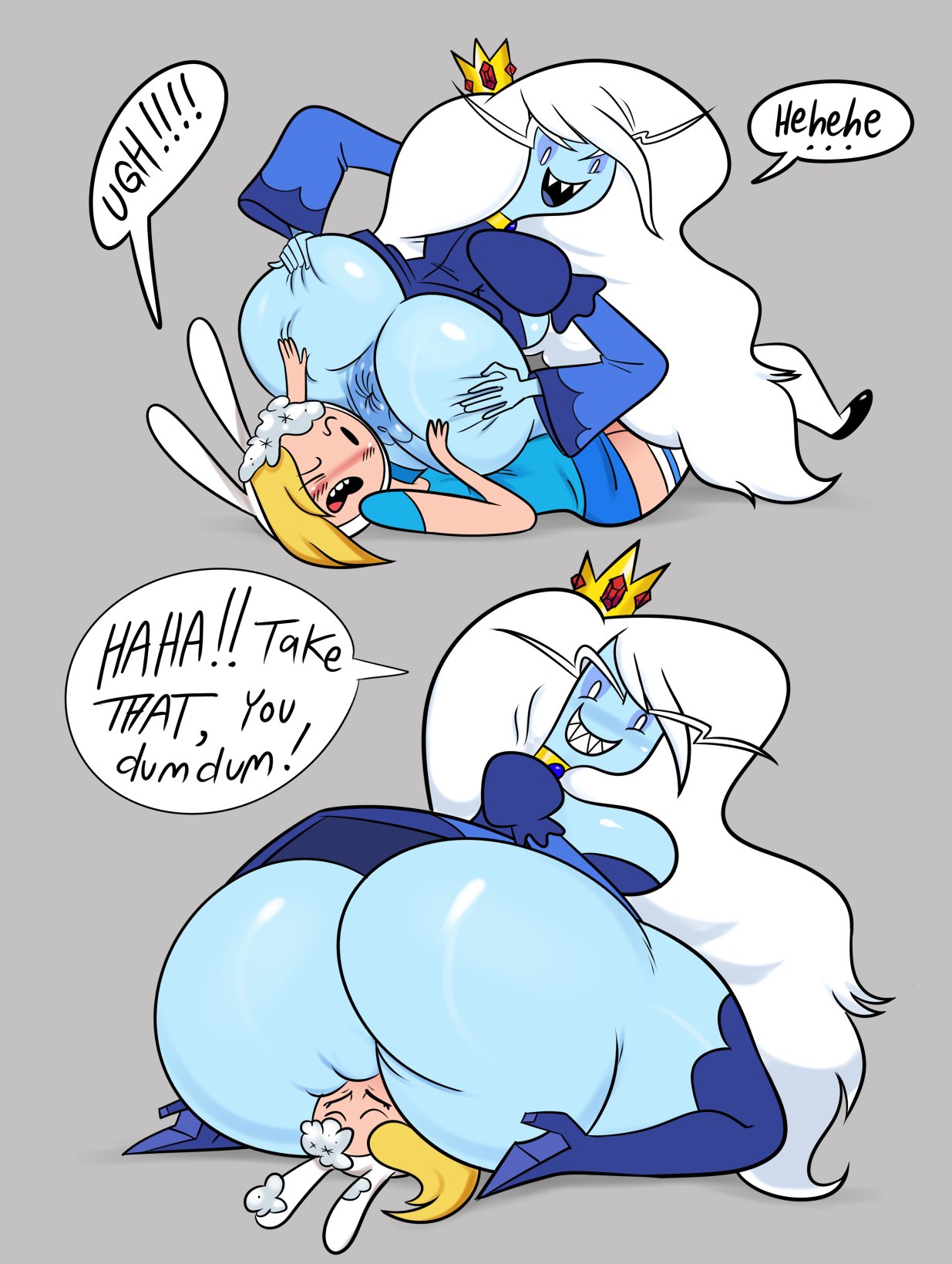 adventure_time anus ass ass_cheeks ass_crush asshole big_anus big_ass big_butt blue_anus blue_clothing blue_skin butt_crush crown dominant dominant_female domination face_in_ass facesitting female female_only femdom fionna_the_human_girl huge_ass huge_butt ice_queen ice_queen_(adventure_time) large_ass large_belly long_hair majuv older_dom_younger_sub presenting_anus presenting_ass presenting_asshole presenting_butt presenting_butthole presenting_hindquarters simple_background sitting sitting_on_person snow spread_anus spread_ass spread_butt spread_cheeks teenage teenage_girl teenager yuri