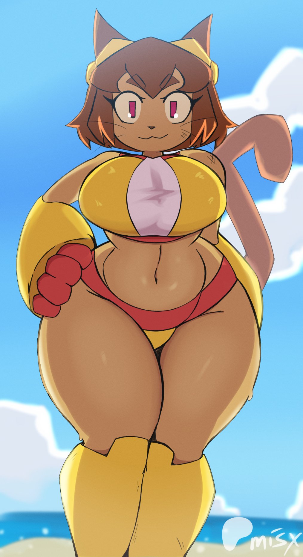 1girls, alternate body type, anthro, anthro female, anthro only, ass, big breasts, breasts, chubby, chubby anthro, chubby female, curvaceous, curvaceous body, curvaceous female, curvaceous figure, curvy, curvy body, curvy female, curvy figure, english text, female, female anthro, female focus, female only, furry, furry female, furry only, gameoverse, huge ass, huge breasts, kit (gameoverse), large ass, large breasts, misx, simple background, solo, thick thighs, thighs, voluptuous, voluptuous anthro, voluptuous body, voluptuous female, wide hips