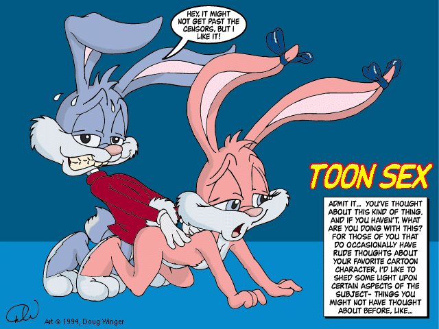 1990s 1994 20th_century anthro babs_bunny buster_bunny doggy_style doug_winger female fur furry lagomorph male penetration rabbit straight sweat tiny_toon_adventures tiny_toons ttbs uncensored vintage warner_brothers