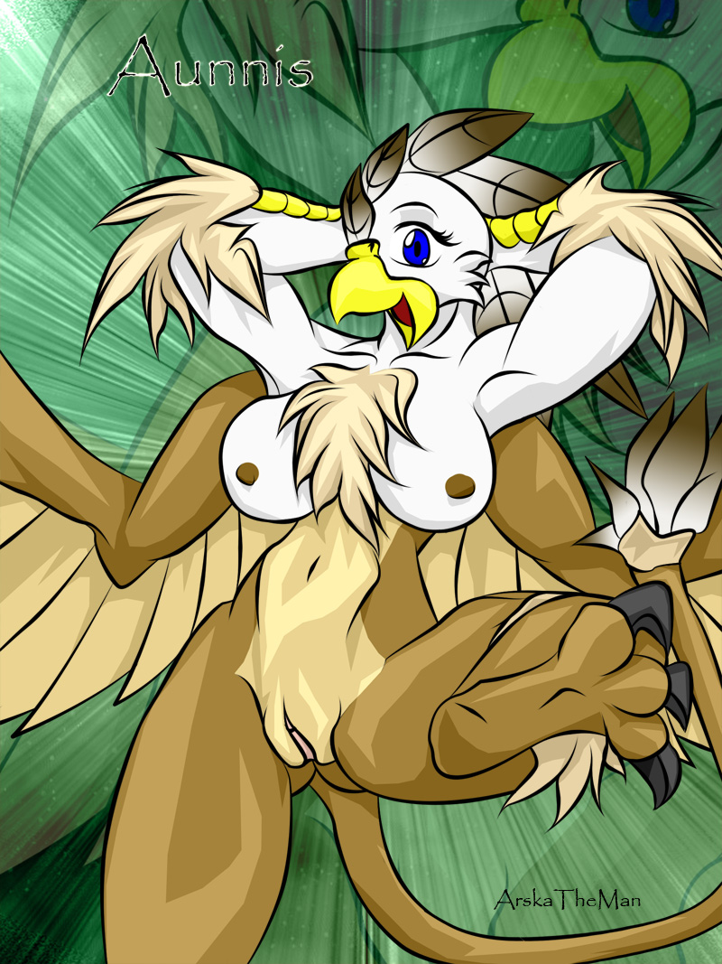 arskatheman avian bird breasts feathers feathers female gryphon nude plump_labia pussy solo