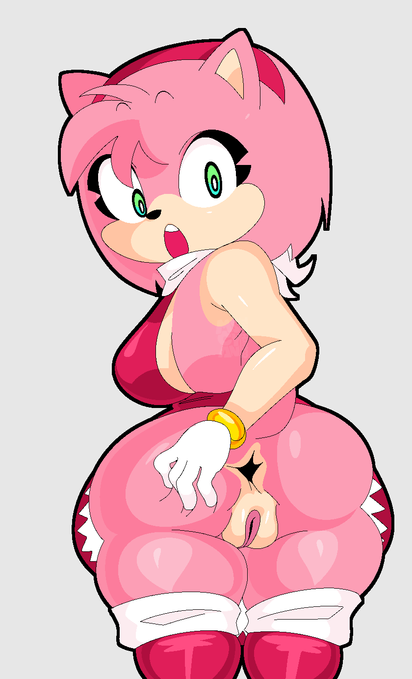 1girls amy_rose anthro anus ass ass_focus big_ass breasts clothed clothing female female_only fur furry furry_only horaco looking_back no_panties pink_hair presenting presenting_anus presenting_hindquarters presenting_pussy pussy solo sonic_(series) sonic_the_hedgehog_(series) tagme tail thehoraco thick_thighs