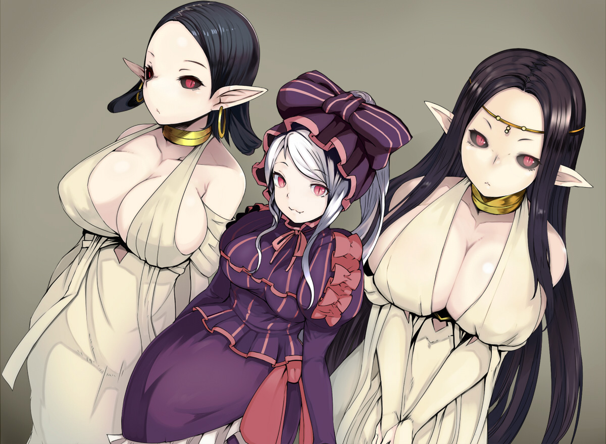 3girls, female, female only, ginji74, multiple females, multiple girls, overlord (maruyama), shalltear bloodfallen, tagme, uwu, vampire bride (overlord)