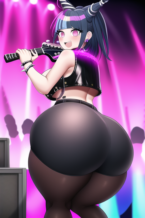 ai_generated butt_focus concert danganronpa danganronpa_2:_goodbye_despair dat_ass female female_only huge_ass large_ass mioda_ibuki multi_digit multi_finger nai_diffusion punk rock stable_diffusion tagme thick_thighs