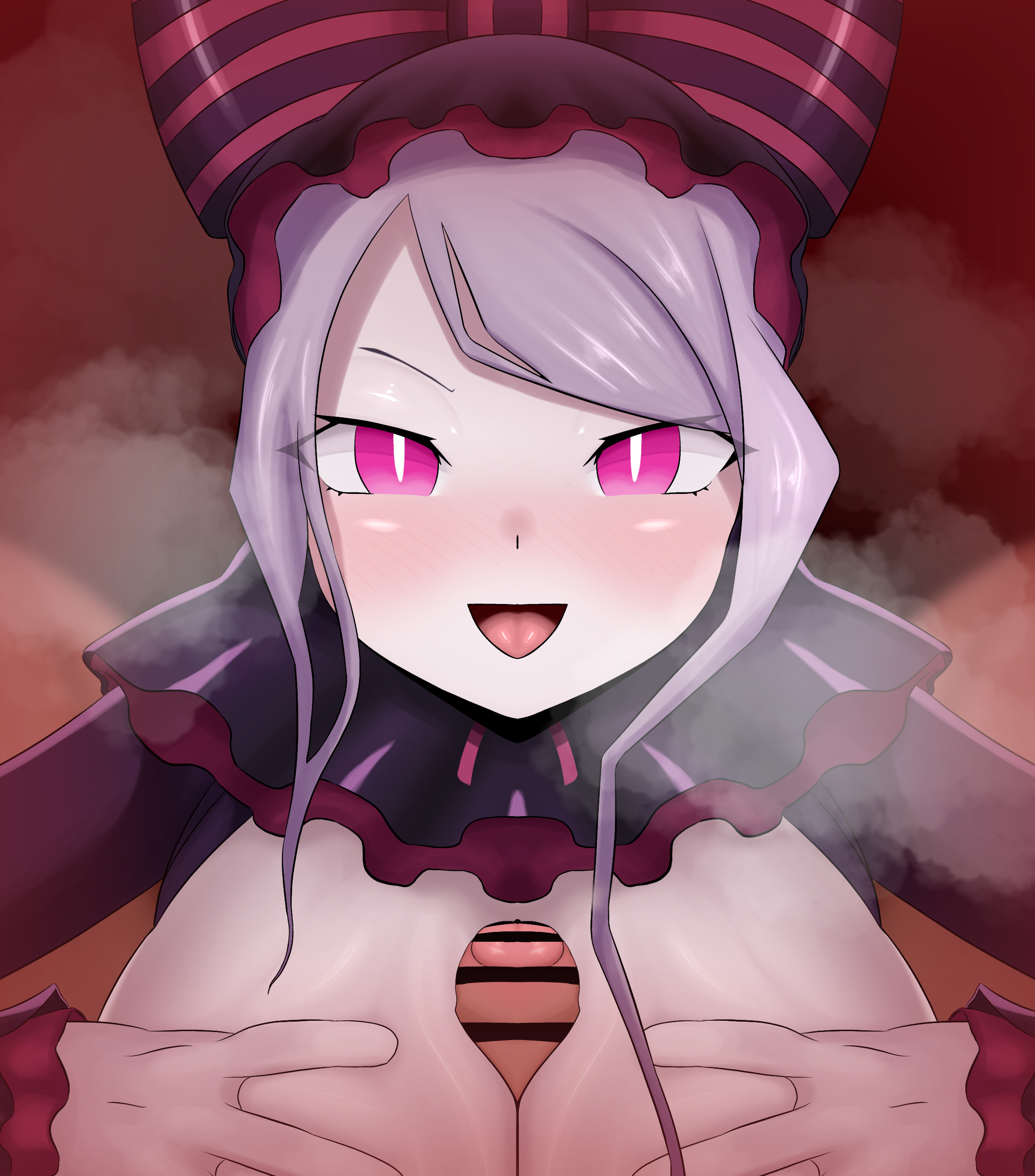 1girls, big breasts, breasts, censored, female, male, overlord (maruyama), paizuri, penis, shalltear bloodfallen, tagme, titjob, vampire
