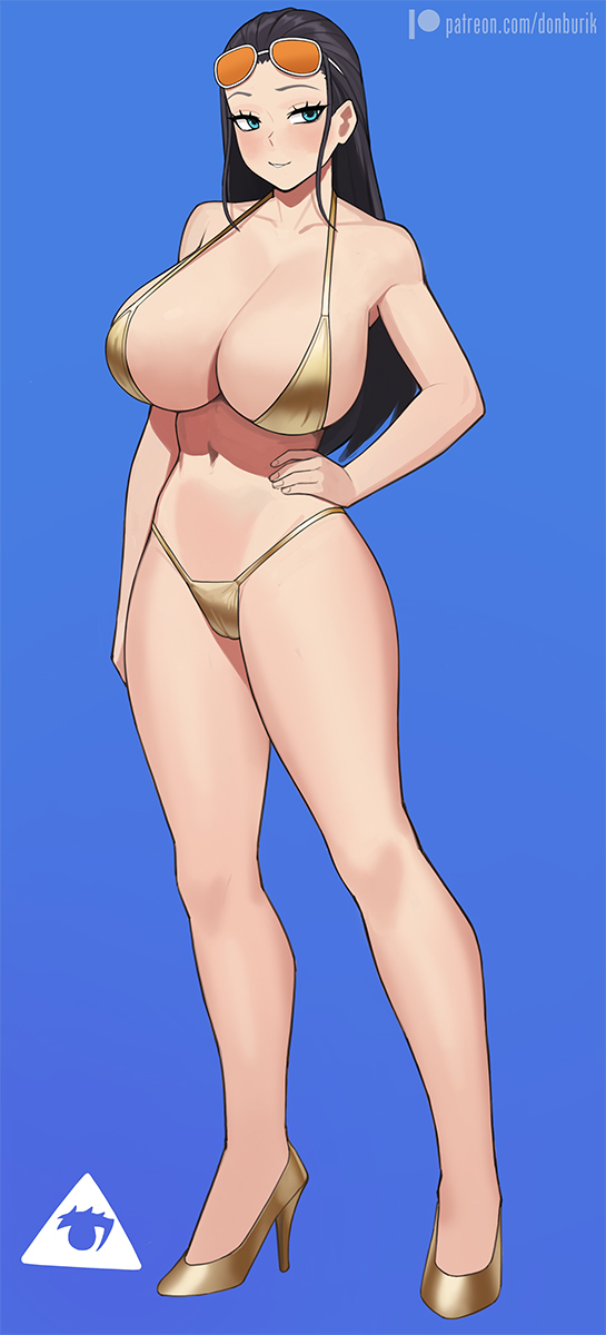 big_breasts bikini donburikazoku female female_only nico_robin one_piece solo_female