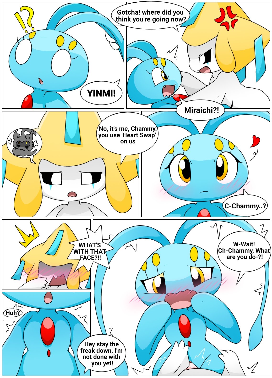 angry blue_body blush comic dialogue duo english_text female female_penetrated generation_3_pokemon generation_7_pokemon hi_res jirachi legendary_pokemon male male/female male_penetrating male_penetrating_female manaphy marshadow naka_(artist) nakachidragon nintendo penetration penile penile_penetration penis_in_pussy pokemon pokemon_(species) sex text vaginal_penetration video_games white_body