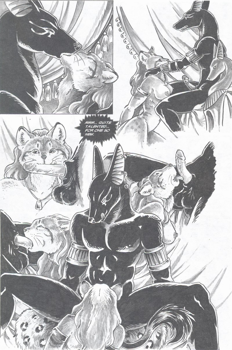 anthro anubian_jackal anubis anubis_dark_desire canine cat comic deity egyptian feline female fur furry heather_bruton jackal male oral straight