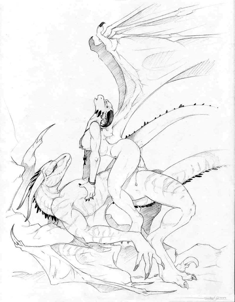 2007 ankh breasts cum cum_in_pussy cum_inside dragon drakkor ear_piercing earring female horns male necklace necrodrone nude on_back penetration piercing raised_tail scalie sex sideboob sketch straight tail vaginal_penetration wings