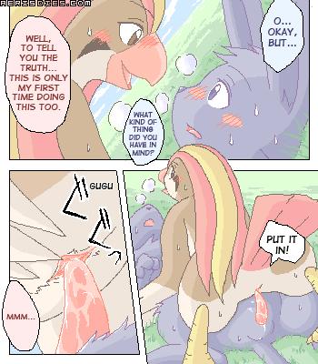 comic eeveelution espeon mikazuki_karasu nintendo penis pidgeot pokemon pokemon_(species) pussy