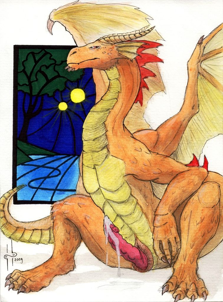 1boy cum dragon drippy exotic hufnaar male male_only penis scalie solo