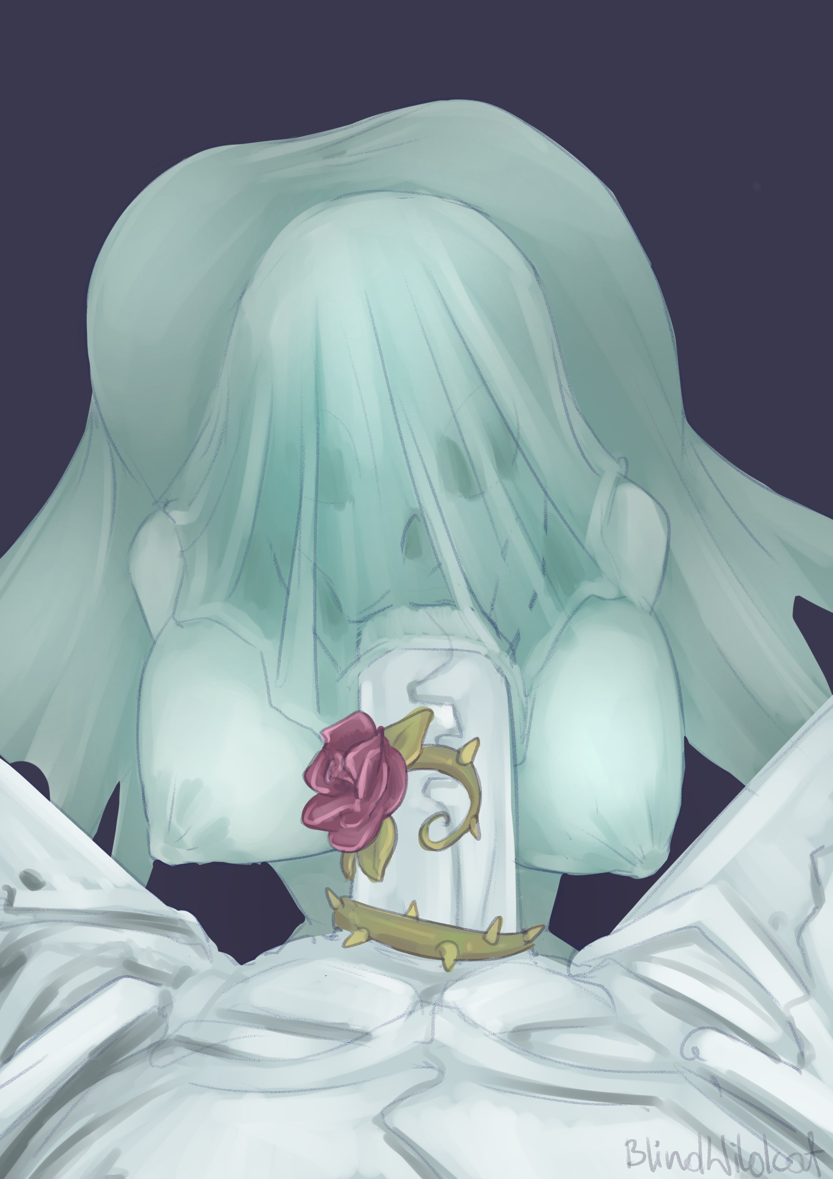 1girls, blindwildcat, blowjob, fellatio, fellatio under mask, fellatio under veil, female, ghost, ghost girl, lady olynder, male, male/female, monster boy, monster cock, monster girl, nightmare waifu, oral, oral sex, penis, pov, skull, skull head, straight, undead, veil, vines, warhammer (franchise), warhammer age of sigmar, warhammer fantasy, wedding veil