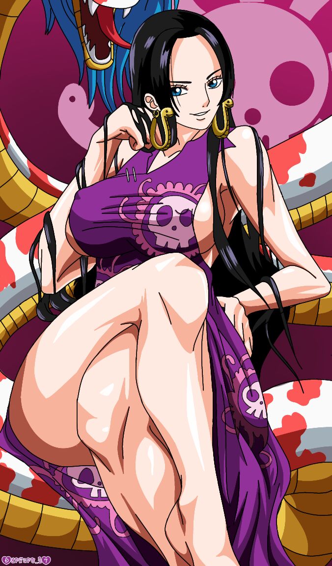 1girls, animal, black hair, black-haired female, boa hancock, darkuro 27, female, female only, one piece, tagme
