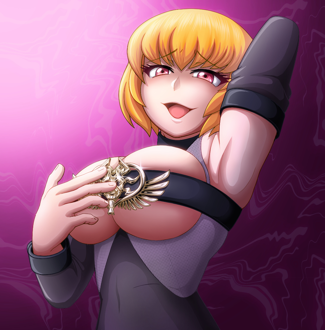 1girls, armpits, big breasts, breasts, camwooo, clementine (overlord), female, overlord (maruyama), tagme