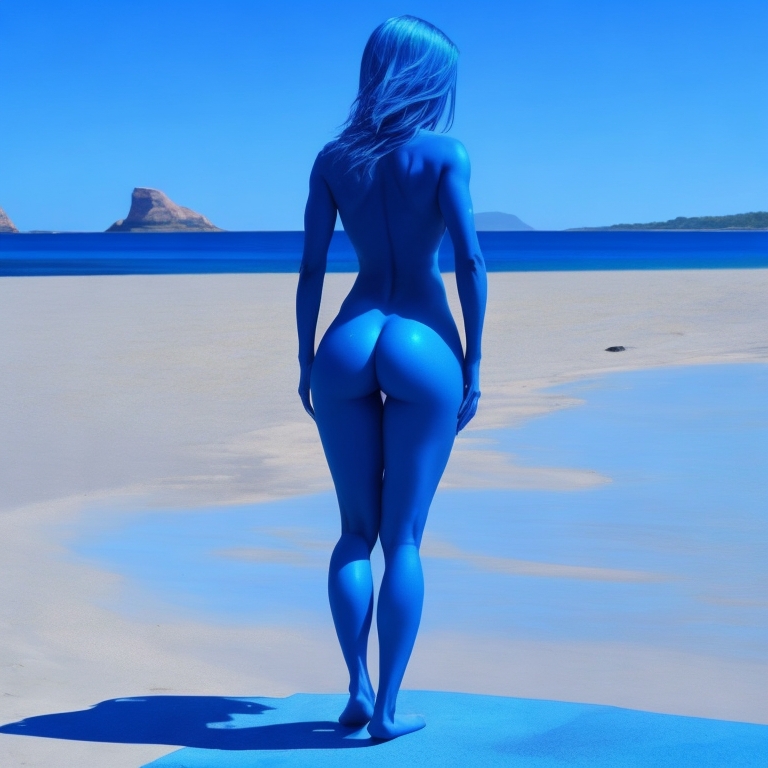 1girls ai_generated ass ass_focus back_view blue_hair blue_skin bottomless completely_naked completely_naked_female completely_nude completely_nude_female elemental elemental_humanoid female female female_focus female_only highres no_bra no_clothes no_clothing no_panties shoes shoes_only solo solo_female solo_focus straight_hair tagme the_era_of_the_elementals viewed_from_behind water_elemental