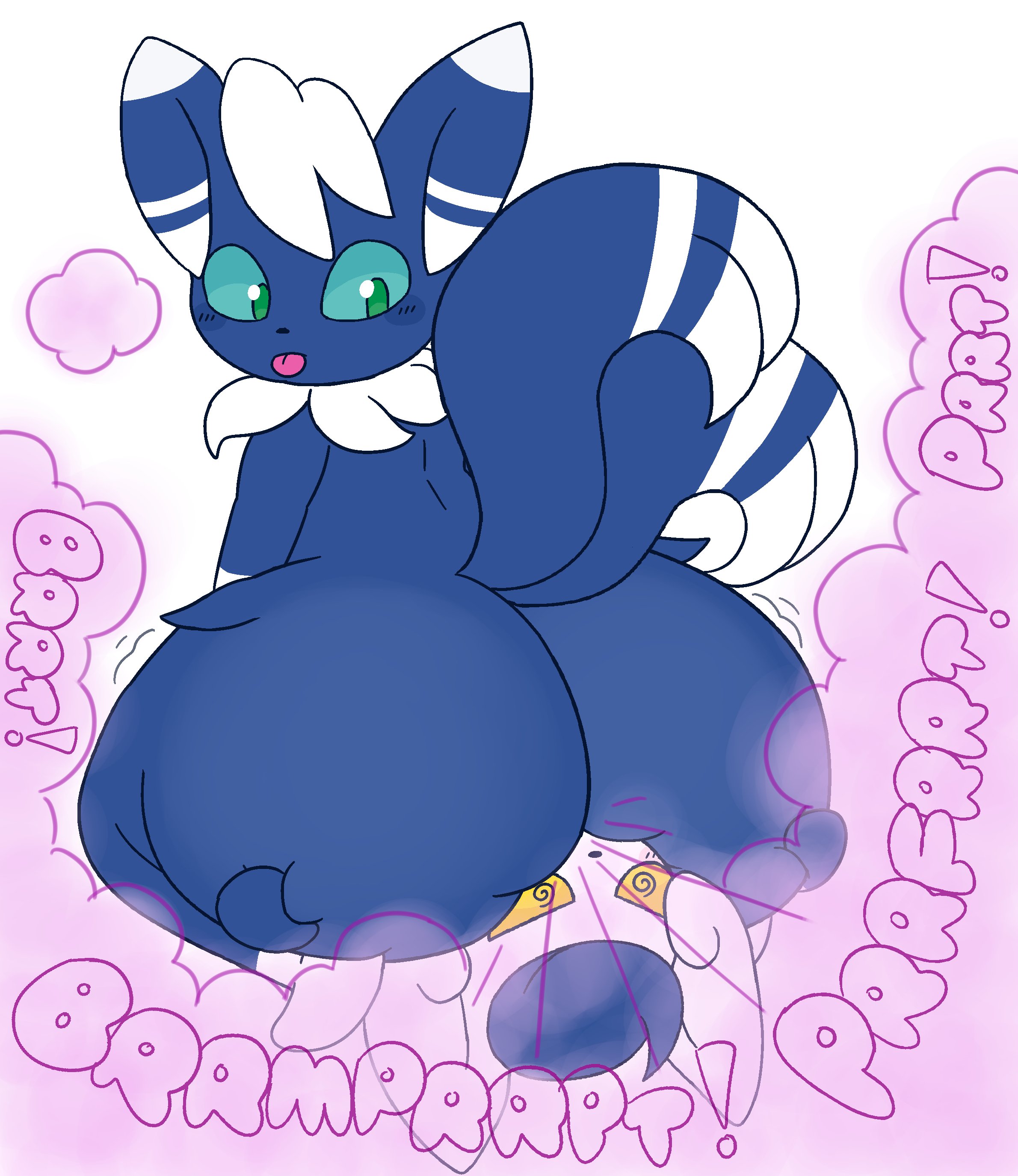 1boy, 1girls, ass, big ass, blush, bubble ass, bubble butt, cute, drawful-s, facesitting, fainted, fart, fart cloud, fart fetish, farting, farting in face, feline, female, femboy, femboydom, girly, hands on ass, male, male on female, male/female, meowstic, nintendo, pokémon (species), pokemon, pokemon (species), tongue, tongue out