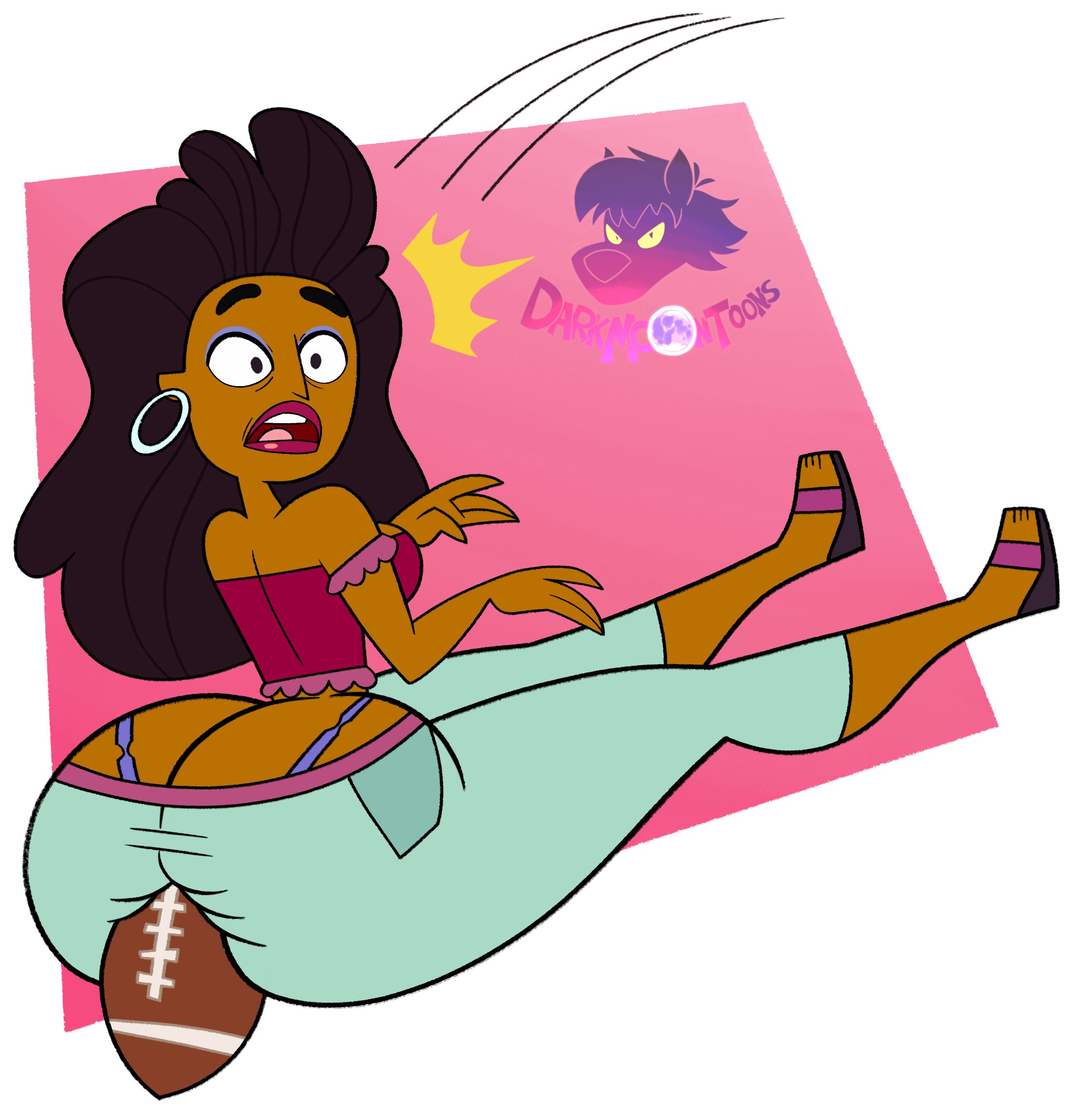 anne maria (tdi), ass, ass cleavage, ass crack, big ass, big breasts, black body, black hair, breasts, butt crack, darkmoontoons, female, insertion, panties, thick thighs, total drama island, total drama: revenge of the island