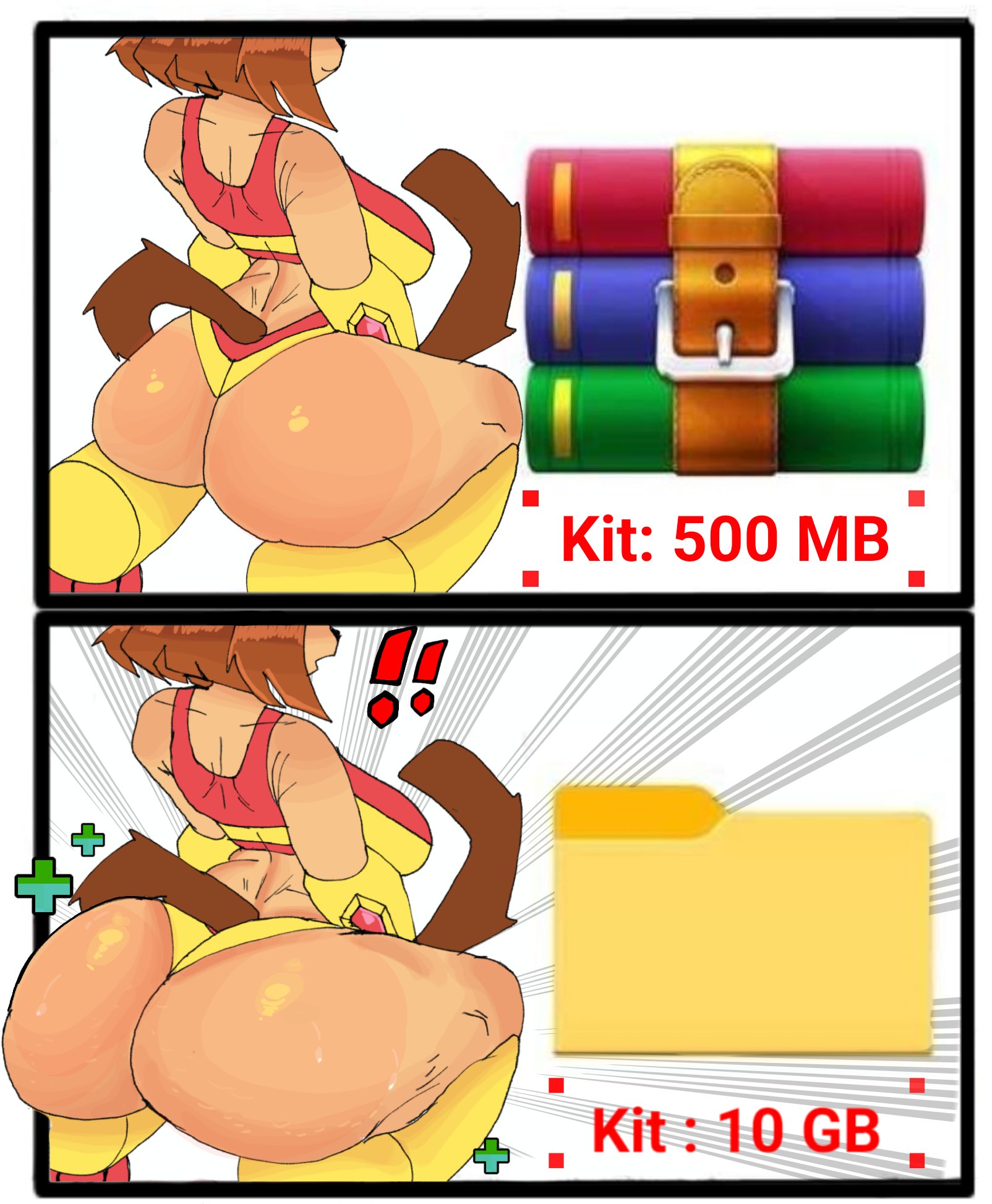 !!, 1girls, 2026, 2d, 2d (artwork), anthro, ass, ass expansion, ass focus, back view, big ass, big butt, breasts, brown body, brown hair, brown skin, cat girl, cat humanoid, cat tail, catgirl, clothed, clothing, color, colored, digital drawing (artwork), digital media (artwork), fat ass, fat butt, feline, feline humanoid, female, female only, folder, gameoverse, glitch productions, humanoid, kit (gameoverse), meme, miaval tec, sideboob, solo, swimsuit, swimwear, thighs