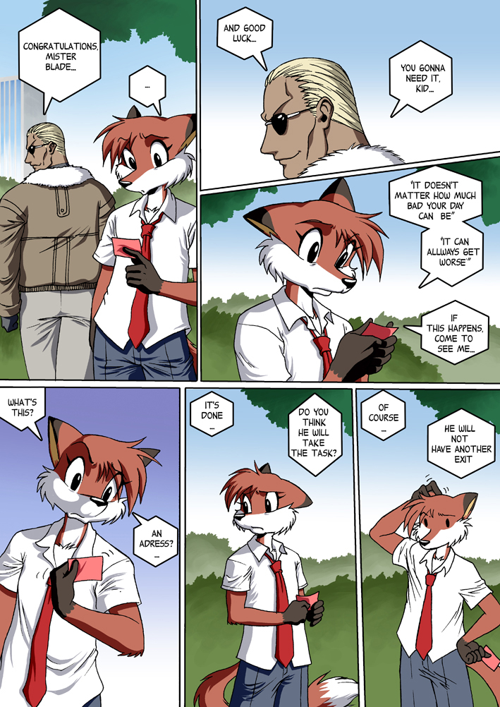 anthro canine chochi comic fox fur furry human lovely_pets male mike_blade