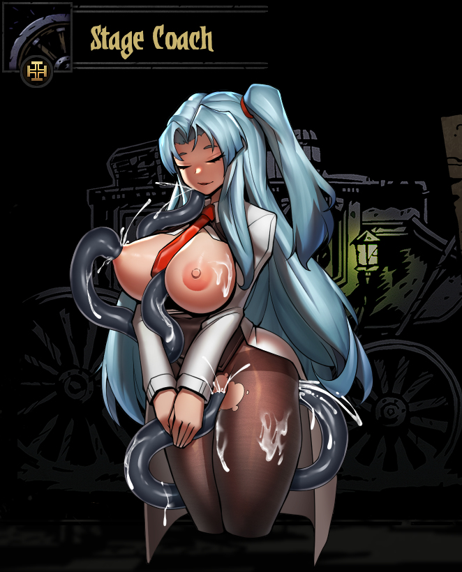 anal_penetration angela_(lobotomy_corporation) blue_hair crossover cum cum_in_ass cum_in_pussy cum_inside darkest_dungeon emotionless exposed_breasts eyes_closed hair_ornament labcoat lobotomy_corporation long_hair mod niur no_legs project_moon ripped_clothing stockings sucking_nipples tagme tentacle thighs vaginal_penetration