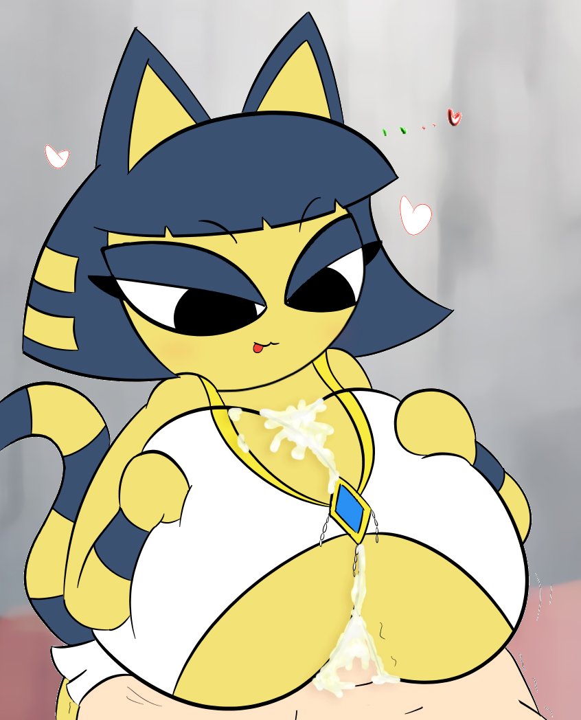 ... 1boy 1girls after_sex animal_crossing ankha ankha_(animal_crossing) astrolonaut big_breasts blue_hair boobs breasts clothing cum cum_on_body cum_on_breasts cum_on_lower_body cum_on_penis cum_on_upper_body cum_splatter feline female heart male nintendo paizuri titjob