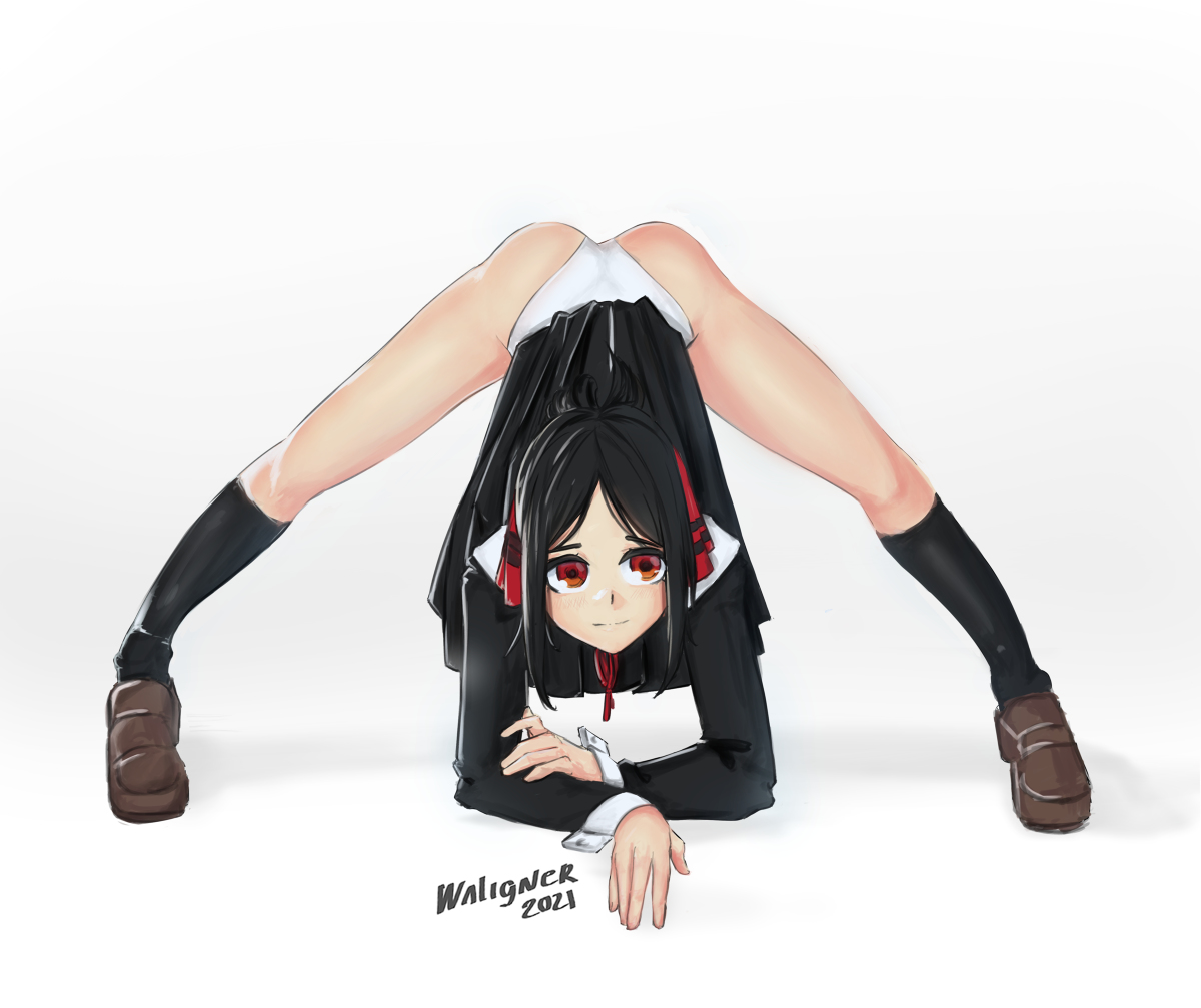 1girls, female, female only, human, kaguya-sama wa kokurasetai ~tensai-tachi no renai zunousen~, shinomiya kaguya, solo, waligner, younger female