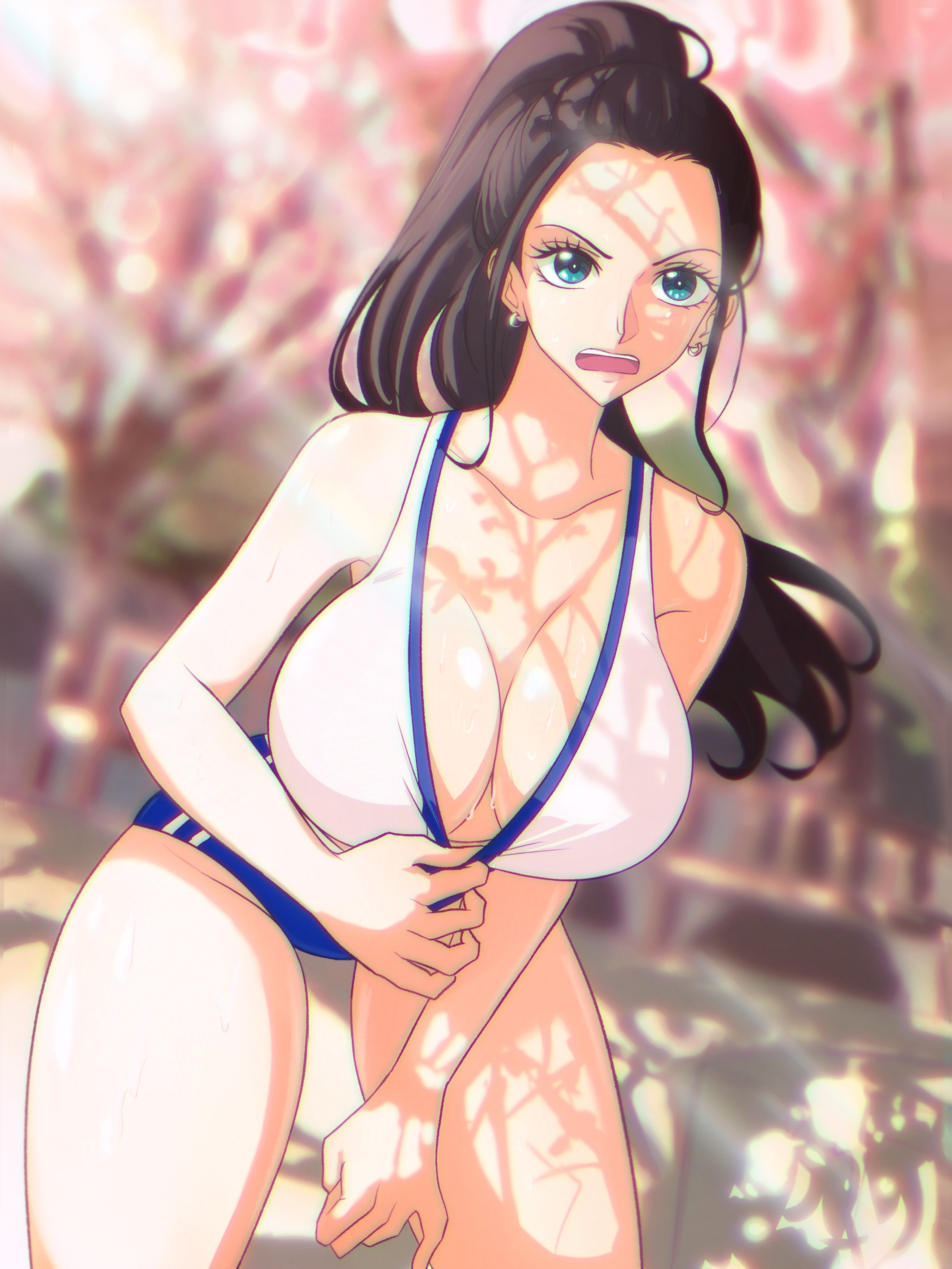 1girls, big breasts, black hair, black-haired female, breasts, female, female only, long hair, nico robin, one piece, opalisart, post-timeskip
