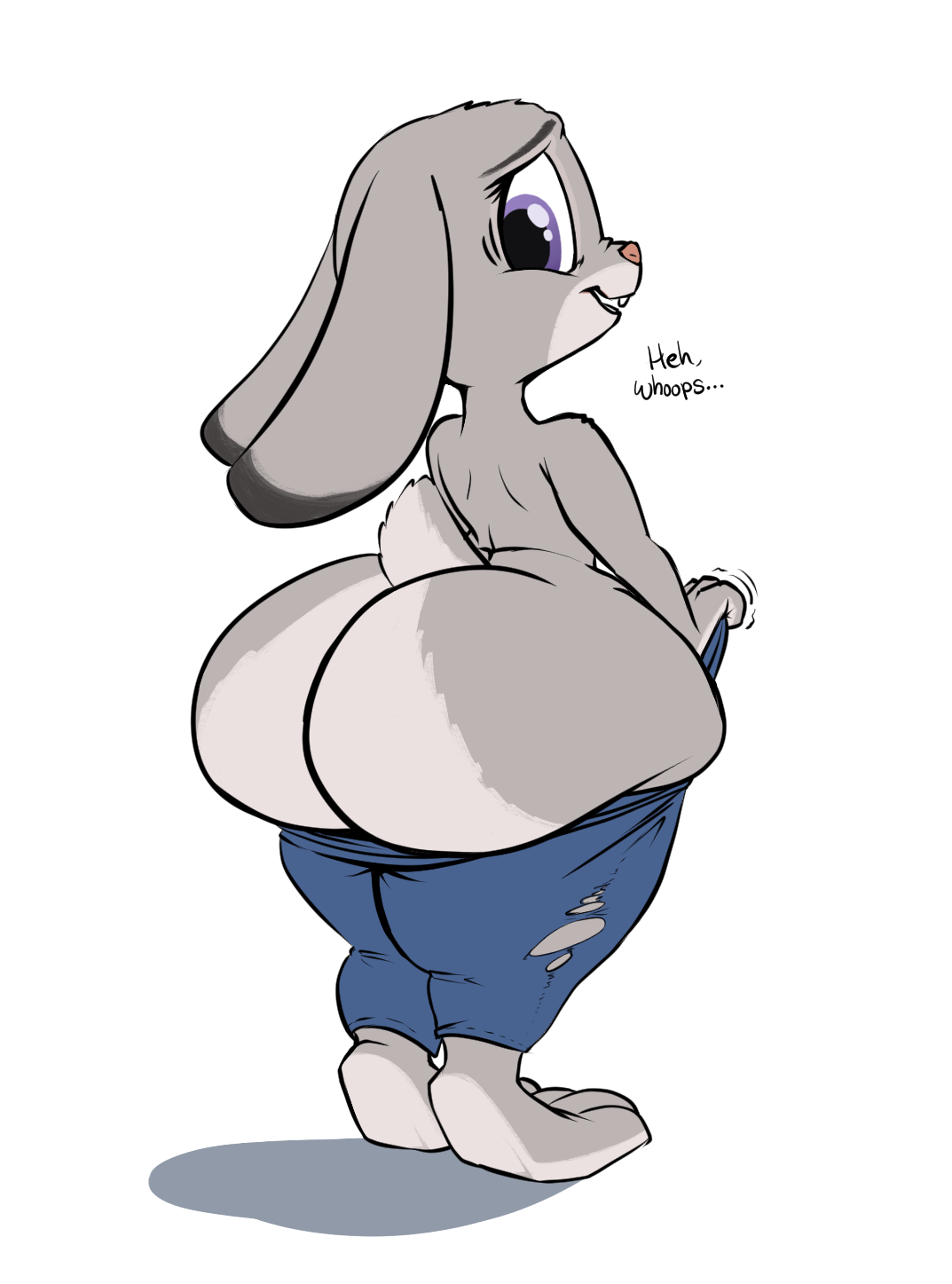 2016, alpha channel, anthro, ass, ass focus, big ass, big butt, bottomwear, butt focus, clothing, colored, disney, ears down, elcid, embarrassed, fat, female, hi res, huge ass, huge butt, huge hips, huge thighs, hyper, hyper ass, hyper butt, inconvenient ass, inconvenient butt, judy hopps, lagomorph, leporid, lowkey, mammal, nsfwlk, obese, obese female, pants, pivoted ears, plasma snake, rabbit, shortstack, simple background, solo, struggling to fit, text, thick thighs, tight clothing, torn bottomwear, torn clothes, torn clothing, torn pants, wide hips, zootopia