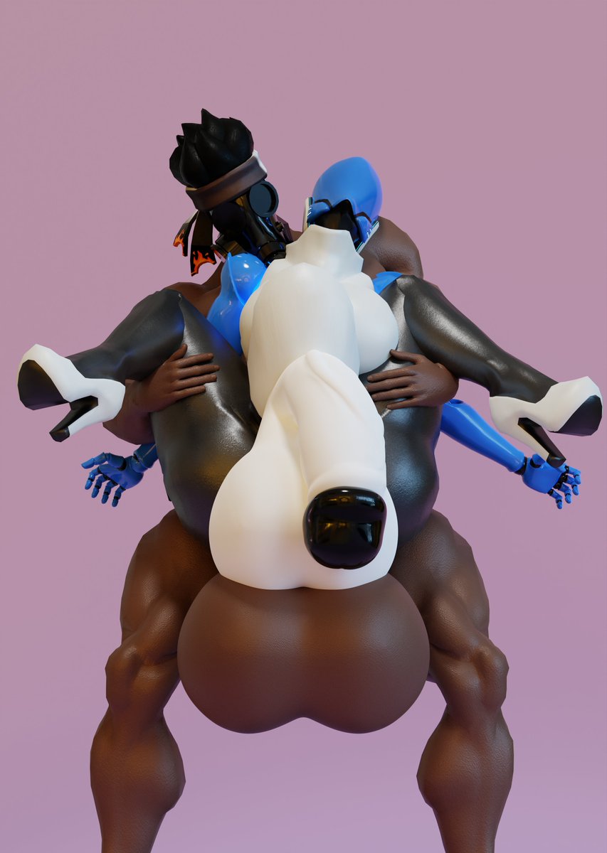 1boy 1futa 3d balls big_penis blaz(solgain) breasts couple cyborg dark-skinned_male dark_skin deep_penetration duo futanari gigantic_penis gigantic_testicles haydee haydee_(game) high_heels huge_balls huge_cock hyper_penetration hyper_stomach_bulge male male_on_futa ocs original_character original_characters penetration penis pyro qzk_forte robot robot_girl sex shiroi(solgain) sideass standing stomach_bulge tagme team_fortress_2