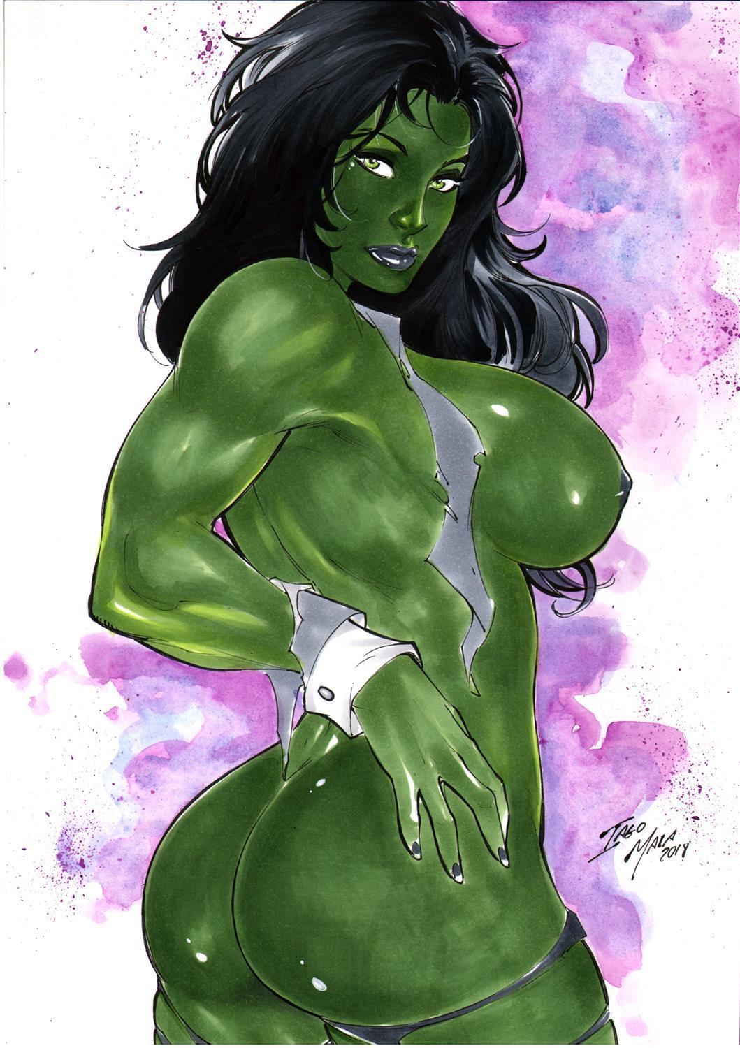 1girls 2018 areolae artist_name ass big_ass big_breasts black_hair breasts bubble_butt busty color colored curvaceous curvy_body curvy_female curvy_figure ed_benes_studio erect_nipples female female_only green_body green_nipples green_skin huge_breasts hulk_(series) iago_maia large_ass large_breasts long_hair looking_at_viewer marvel marvel_comics muscles muscular muscular_female naked naked_female rear_view she-hulk solo solo_female tagme torn_clothes white_background