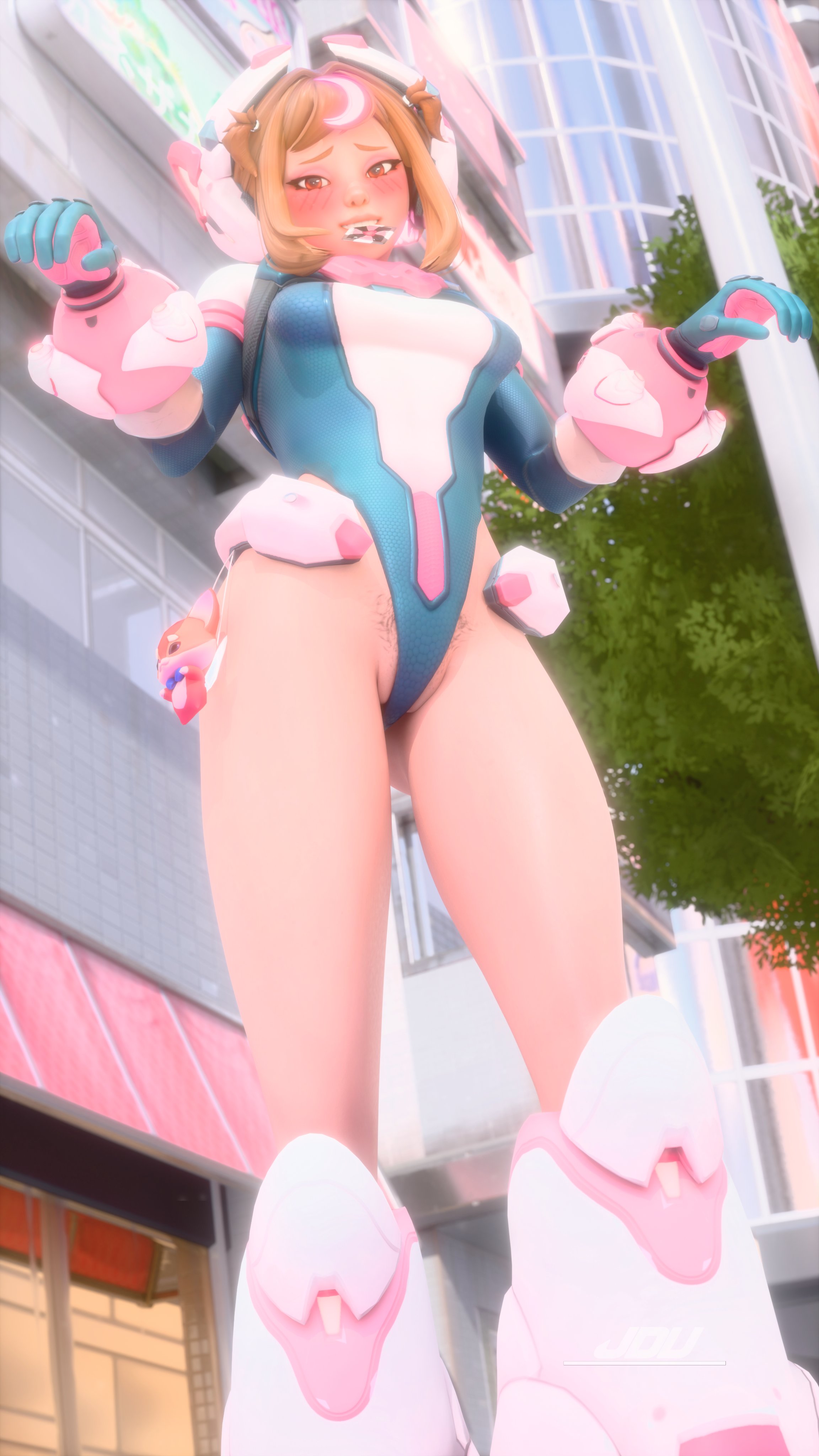 3d, female, jdv, juno (overwatch), my hero academia, ochako uraraka (cosplay), overwatch, overwatch 2, uravity juno