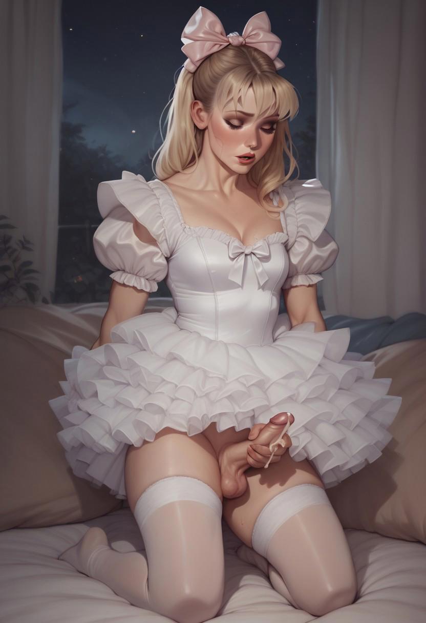1boy, 1femboy, 1futa, ai generated, civitai, femboy, futanari, intersex, male, sissy, yaoi