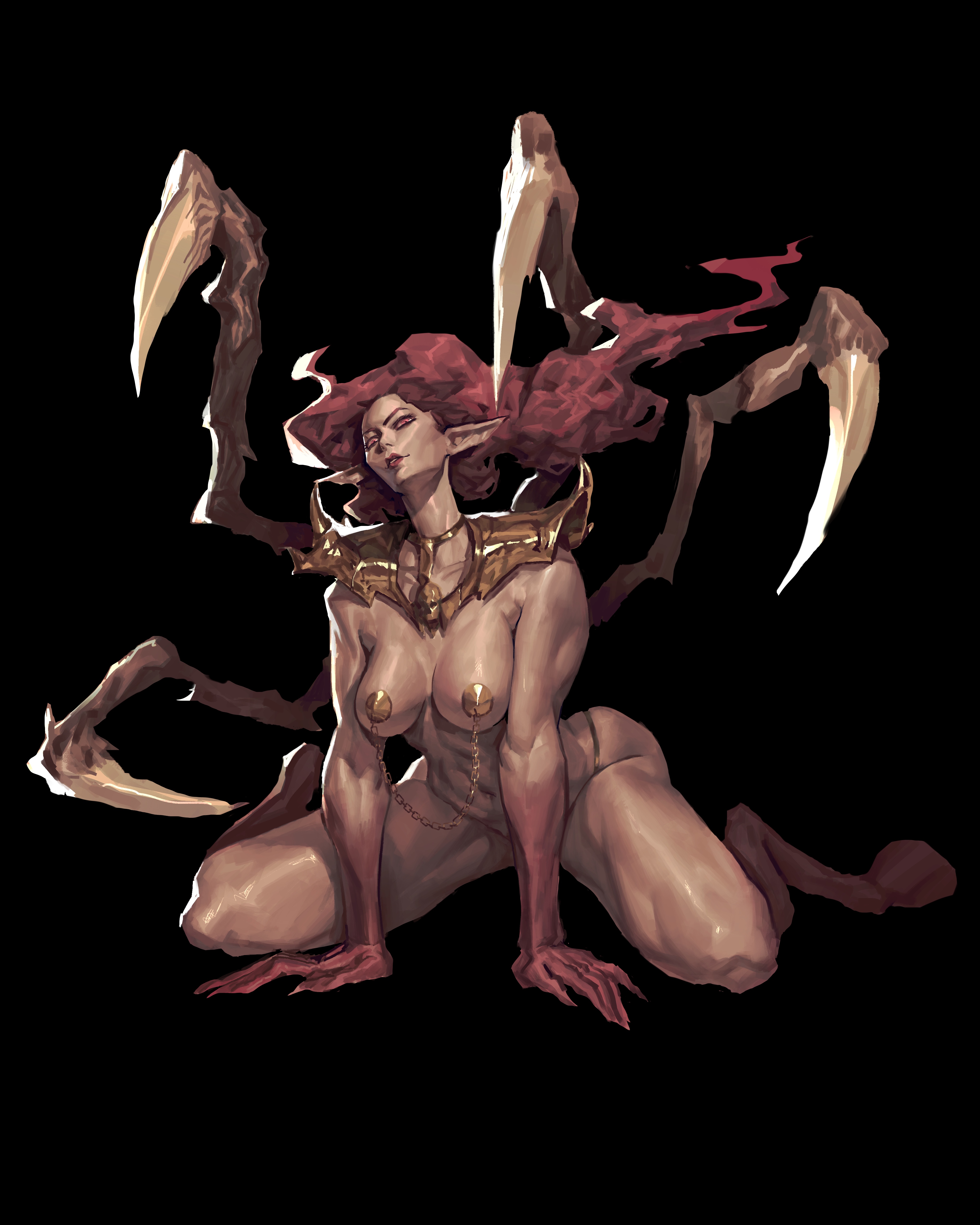 andariel, demon, demon girl, diablo 2, female, female only, lagon (artist)