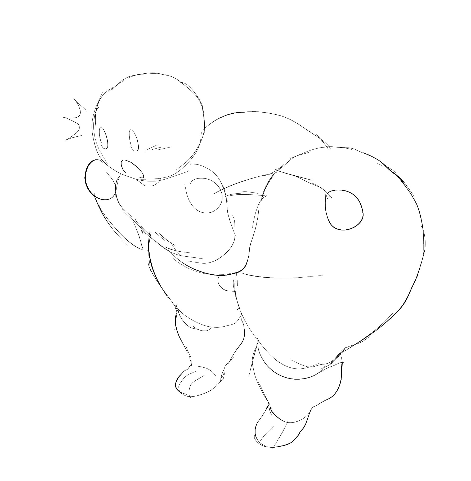 ass, ass bigger than head, big ass, big butt, bubble ass, bubble butt, dagothurfanclub, perspective, perspective shot
