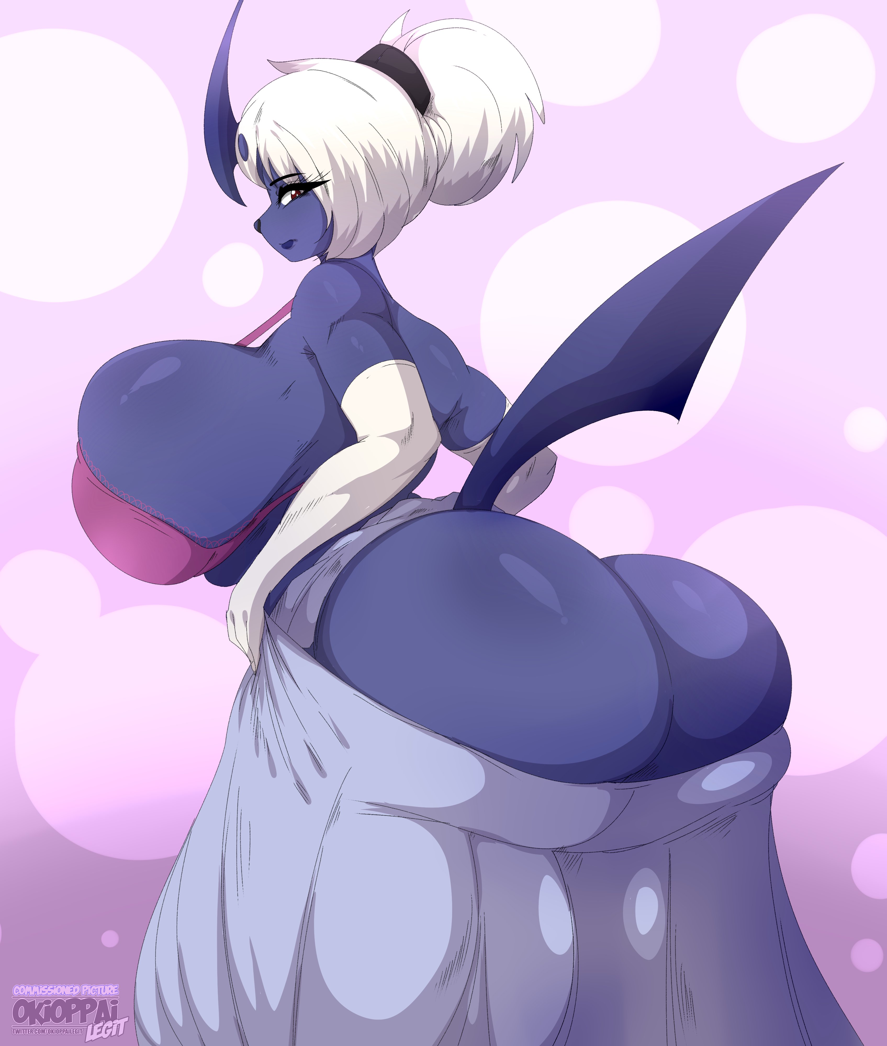 2022, absol, ass, ass cleavage, ass crack, big ass, big breasts, breasts, bubble ass, bubble butt, butt crack, female, huge ass, nintendo, okioppai, pokémon (species), pokemon, pokemon (species), tagme