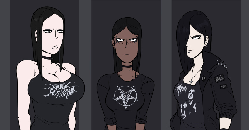 black_metal brown_skin cleavage edit goth helena_(hellonearthiii) hellonearthiii maybe_tomorrow_(webcomic) metalhead personality_change skyla_cruz sophie_(hellonearthiii)