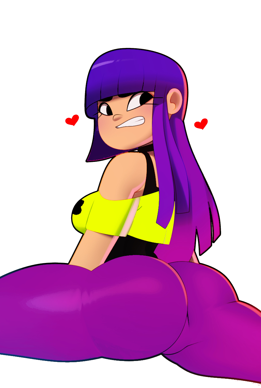 breasts, clothed female, female, glitch techs, miko kubota, nickelodeon, postblue98, shirt, smooth skin, stretching