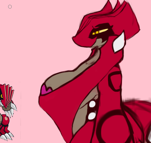 artesjsc big_breasts breasts female groudon pokemon pokemon_rse solo