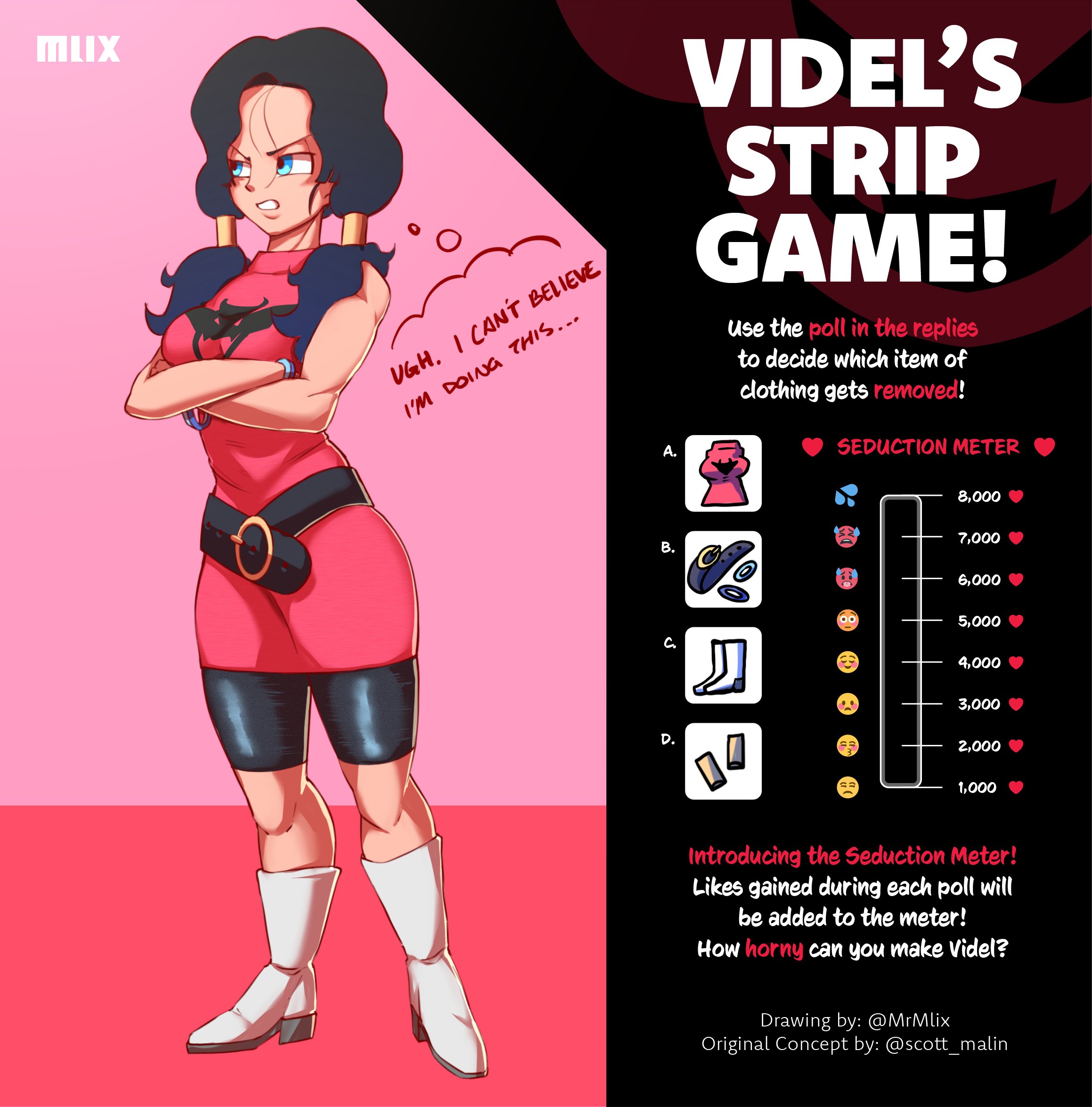 1girls, dragon ball, dragon ball z, female, mrmlix, strip game, videl
