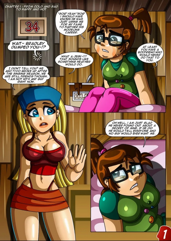 2girls beth_(tdi) breasts cartoon_network clothed clothing comic dialogue duo english_text female female_only fresh_tv fully_clothed human light_skin lindsay_(tdi) multiple_girls page_1 teletoon text total_drama_island x^j^kny xjkenny