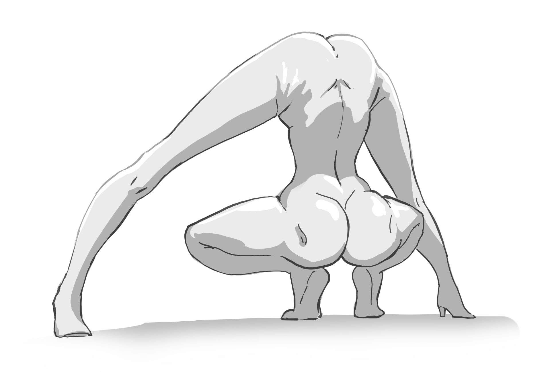 ass, broly culo, female, high heels, jack-o pose, konami, male, mannequin (silent hill), meme, nightmare waifu, personification, spread legs, squatting, what