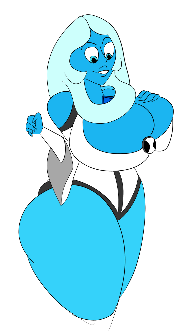 ben_10 ben_tennyson blue_diamond_(steven_universe) breasts cartoon_network diamond_authority dress gem_(species) jeppa112 omnitrix steven_universe