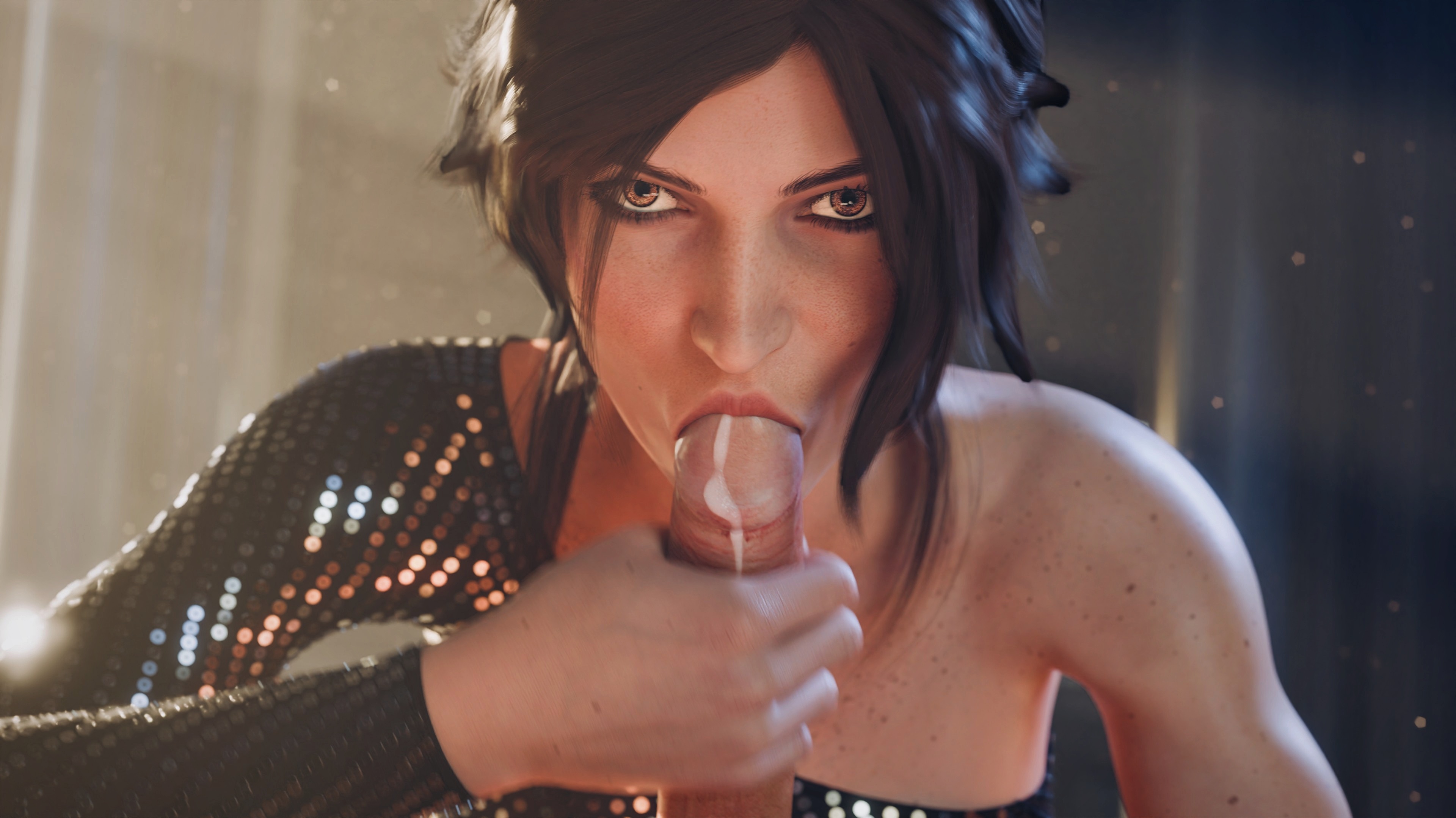 3d, artist request, cum, elisanetishar, female, lara croft, tomb raider