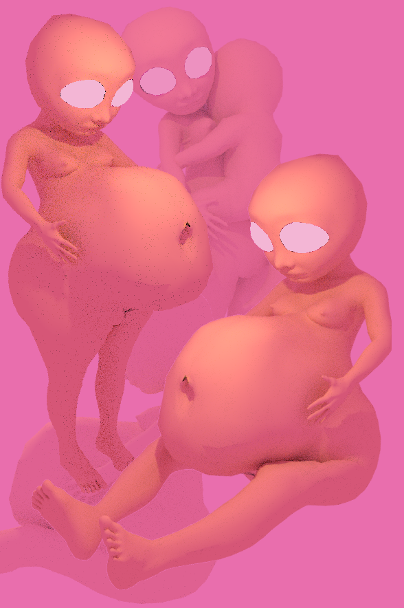 3d_model holding_baby holding_belly huge_ass huge_belly huge_hips hyper_pregnancy pink_background pregnant sitting_down wide_hips