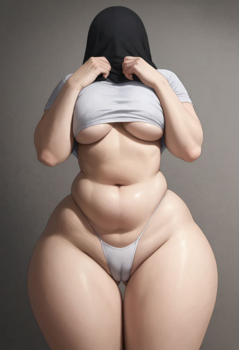 ai generated, ass, bbw, big ass, big butt, chubby female, dressed, female, hiding face, light skin, light-skinned female, nurse, slightly chubby, solo female